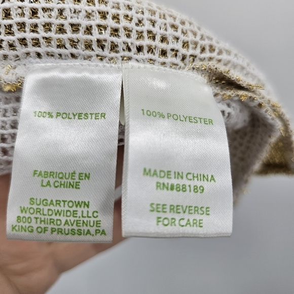 Lilly Pulitzer Ellio Metallic Wave Foil Mesh Caftan Swimsuit Cover Up Dress XS - Picture 7 of 7